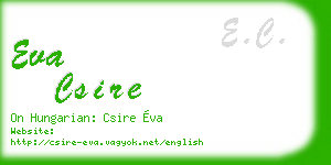 eva csire business card